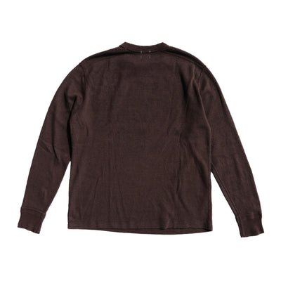 Loop & Weft Supima Long Honeycomb Crewneck Thermal (Brown)