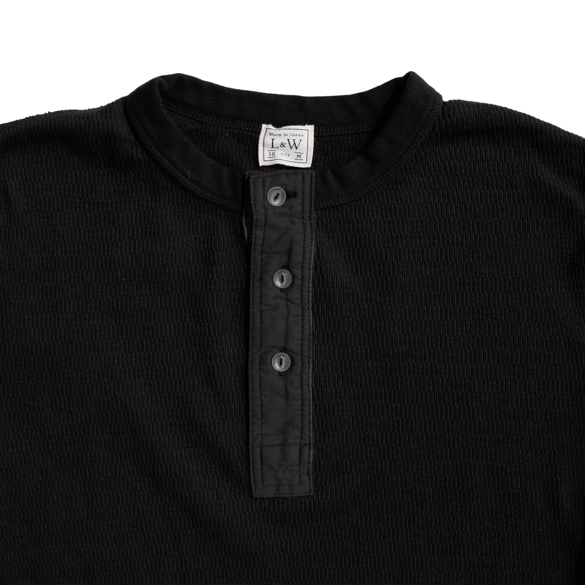 OD+LW "Kurozome" Supima Long Honeycomb Thermal Henley