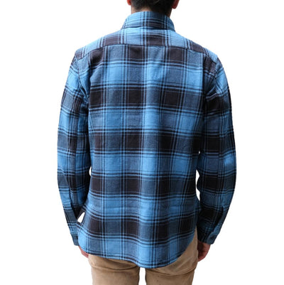 [Pre-Order] Studio D'Artisan "Awa-Ai" Natural Indigo Heavyweight Check Flannel Shirt