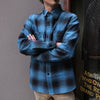 Studio D'Artisan "Awa-Ai" Natural Indigo Heavyweight Check Flannel Shirt