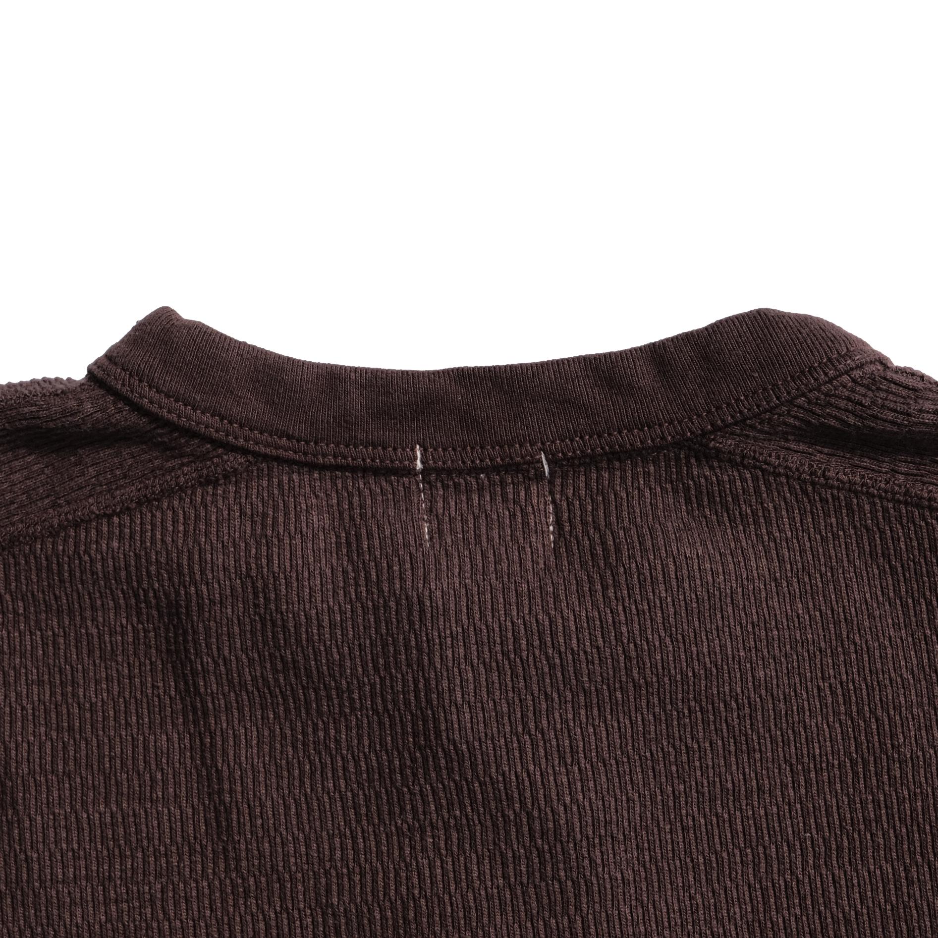 Loop & Weft Supima Long Honeycomb Thermal Henley (Brown)