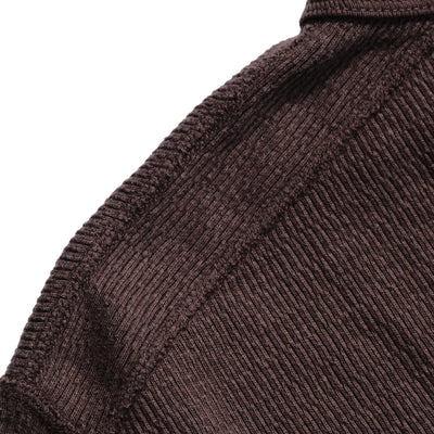 Loop & Weft Supima Long Honeycomb Thermal Henley (Brown)