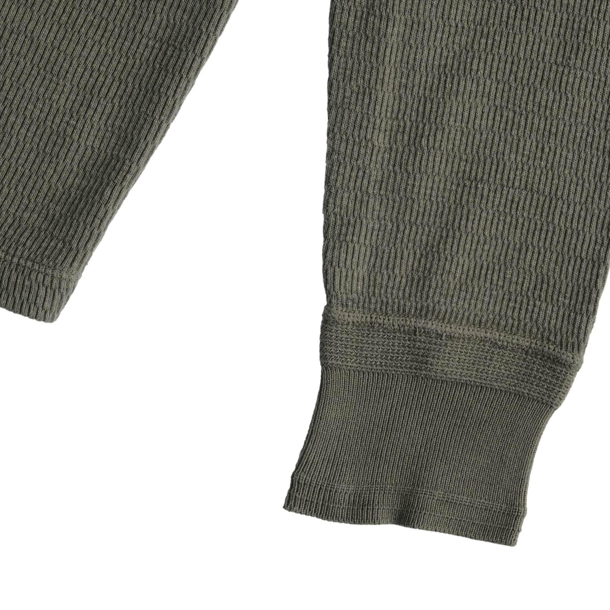 Loop & Weft Supima Long Honeycomb Crewneck Thermal (Olive)