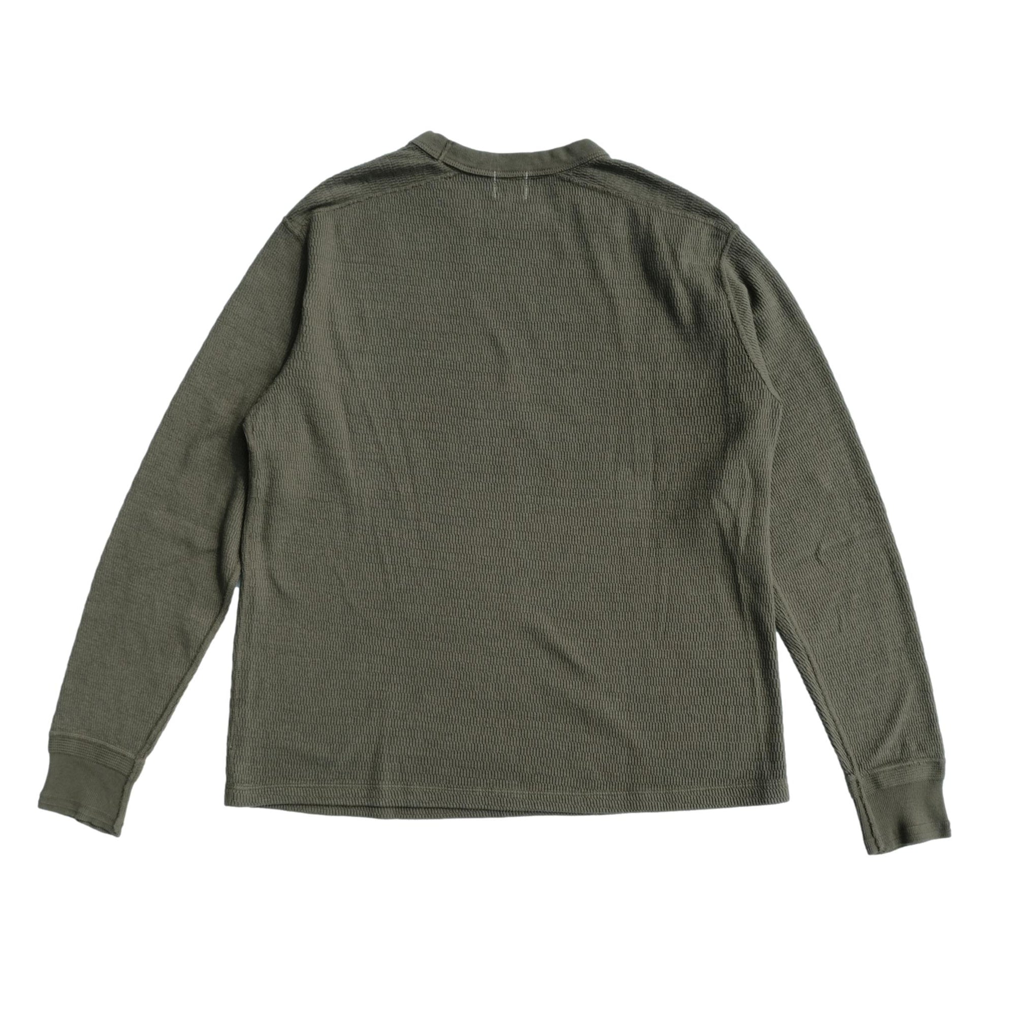 Loop & Weft Supima Long Honeycomb Crewneck Thermal (Olive)