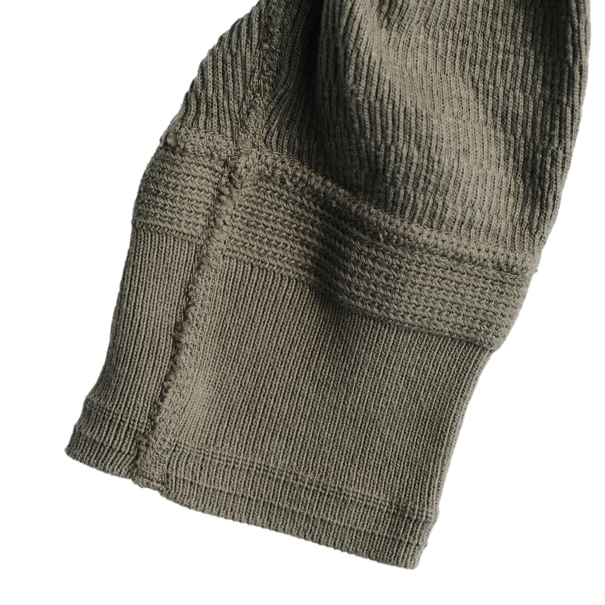 Loop & Weft Supima Long Honeycomb Thermal Henley (Olive)