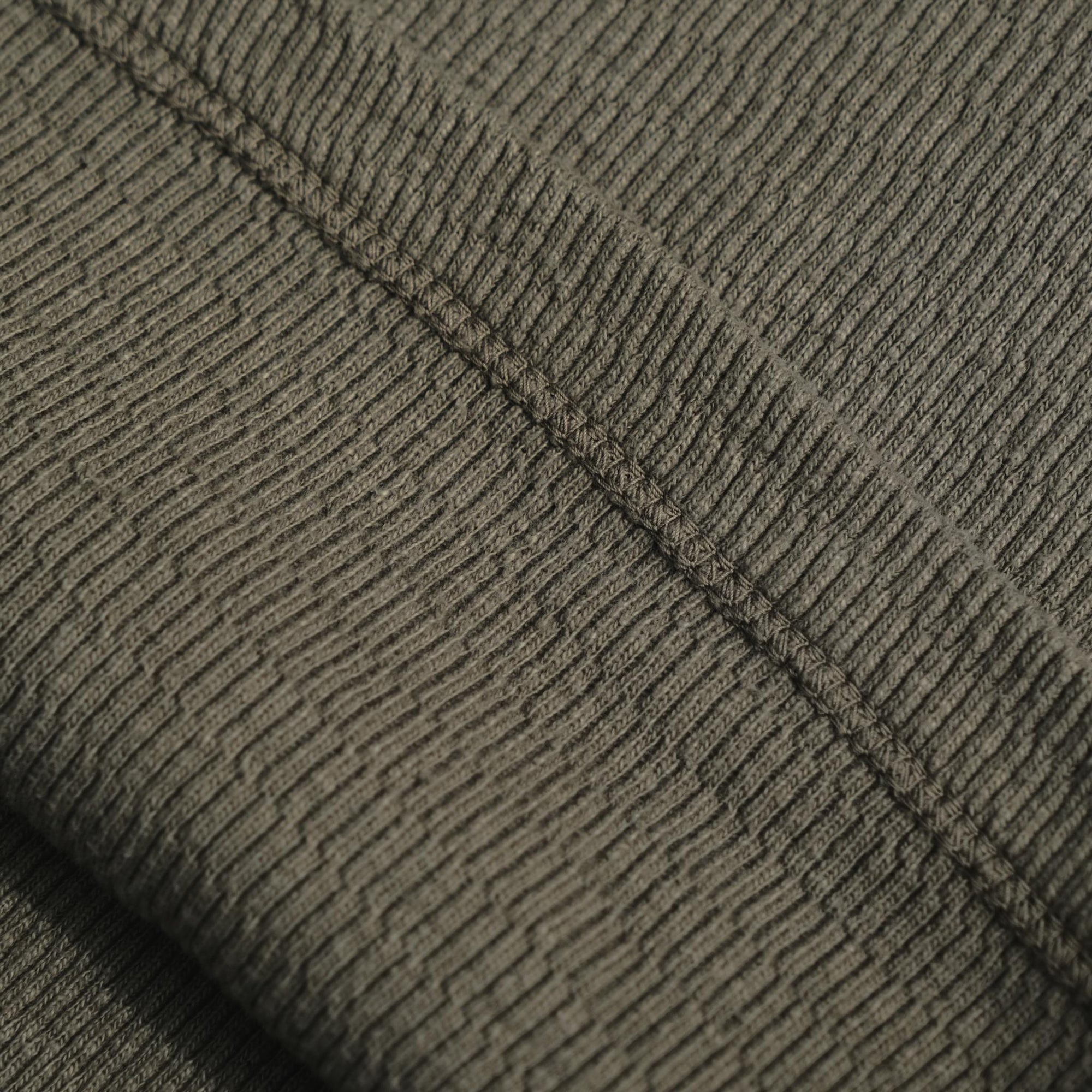 Loop & Weft Supima Long Honeycomb Crewneck Thermal (Olive)