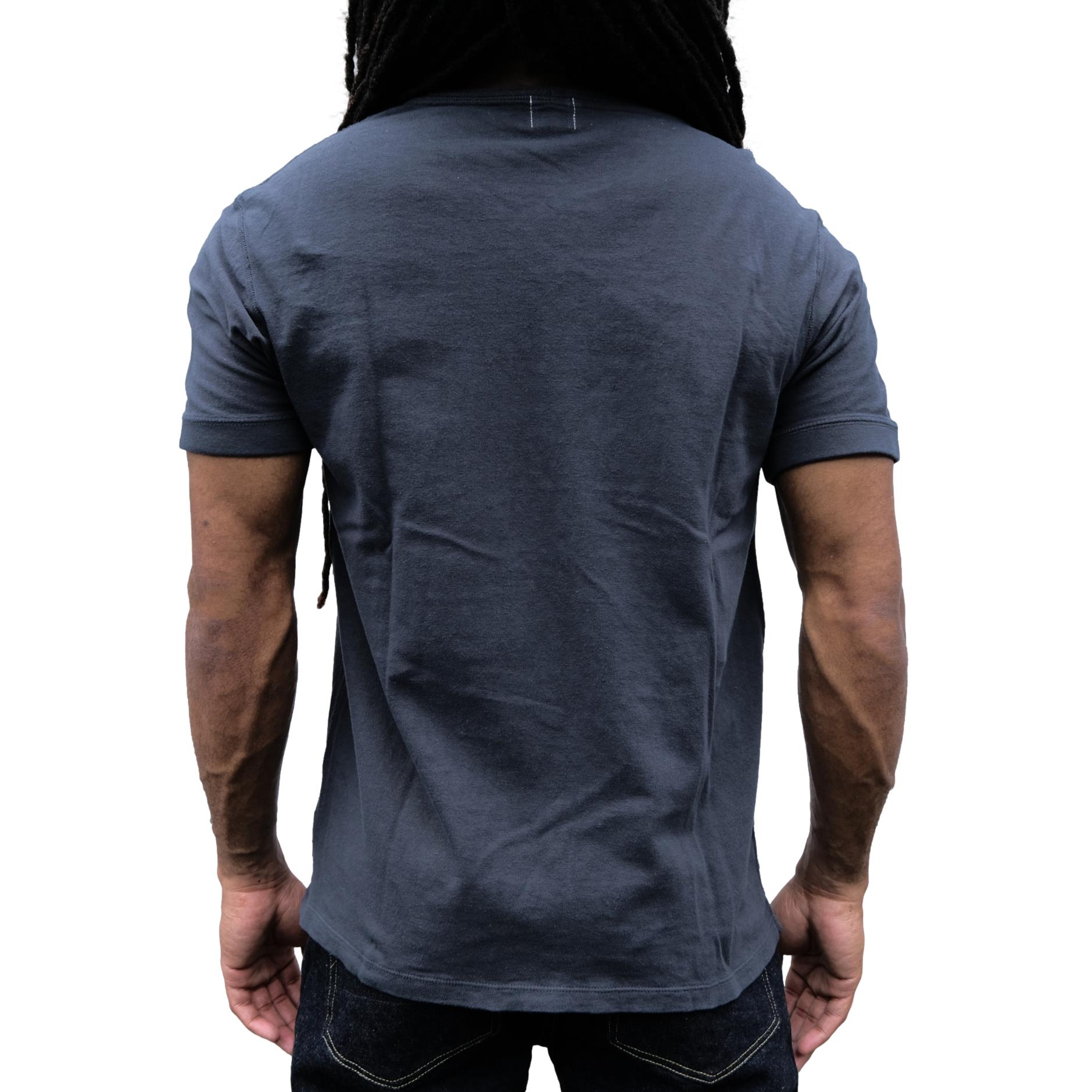 Loop & Weft Loopwheel Ribbed Cuff S/S Crewneck Tee (Black) - Okayama Denim