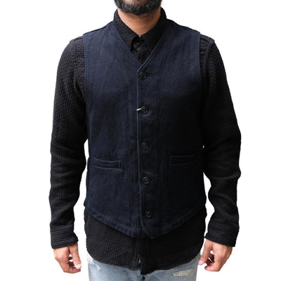 [Pre-Order] Studio D'Artisan "Kurozome" Selvedge Sashiko Vest