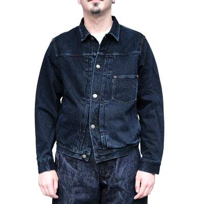 Omoto Denim Indigo Overdyed Type 1 Selvedge Jacket - Okayama Denim