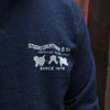 Studio D'Artisan Indigo Dyed Logo Print Crewneck Sweatshirt