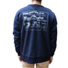 Studio D'Artisan Indigo Dyed Logo Print Crewneck Sweatshirt