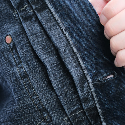 Omoto Denim Indigo Overdyed Type 1 Selvedge Jacket - Okayama Denim