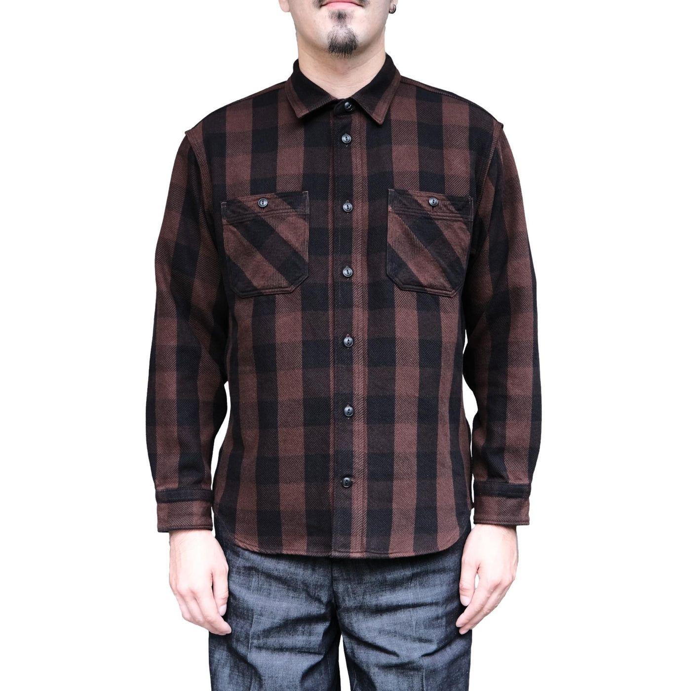 Momotaro Nishiwaki Block Check Flannel Shirt