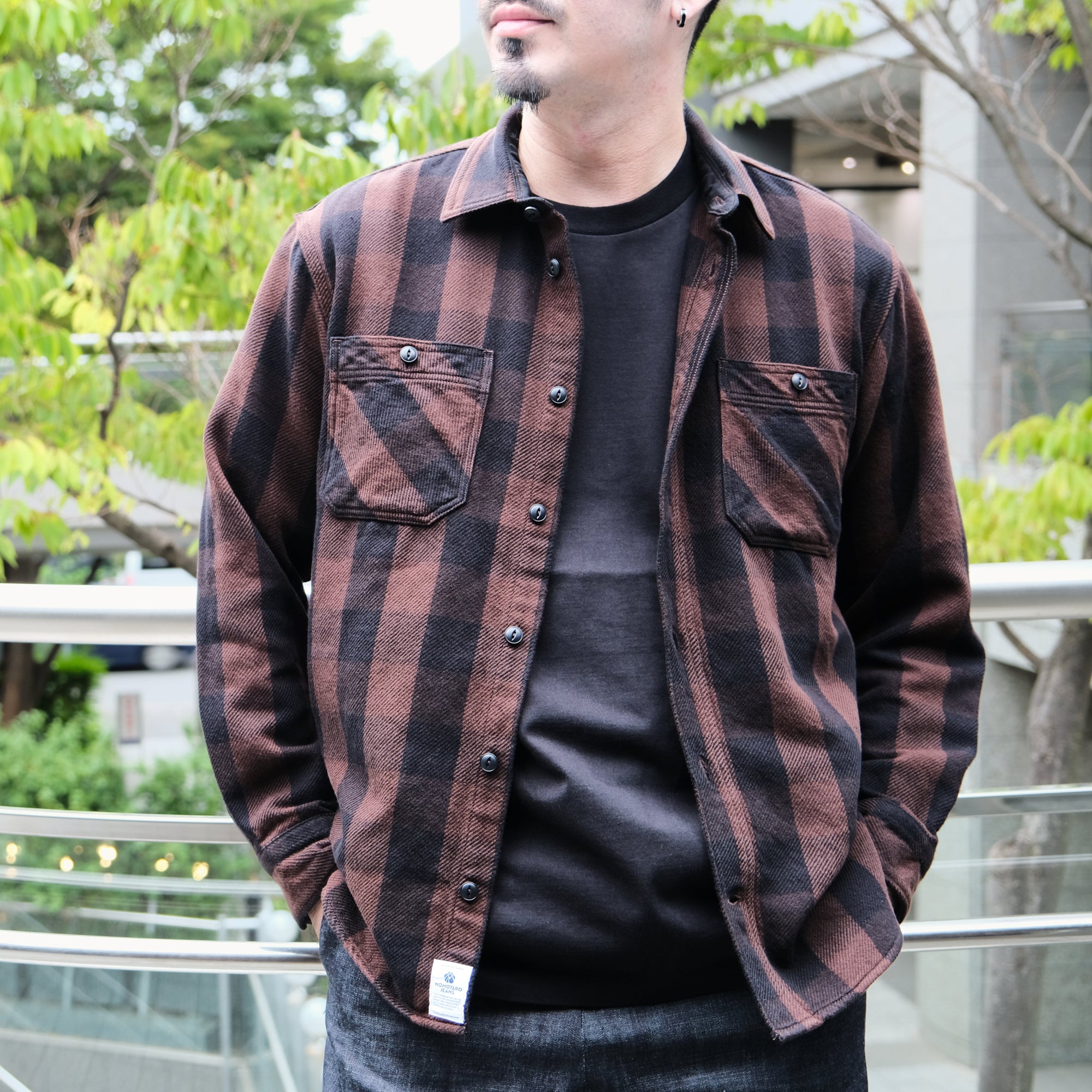 Momotaro Nishiwaki Block Check Flannel Shirt