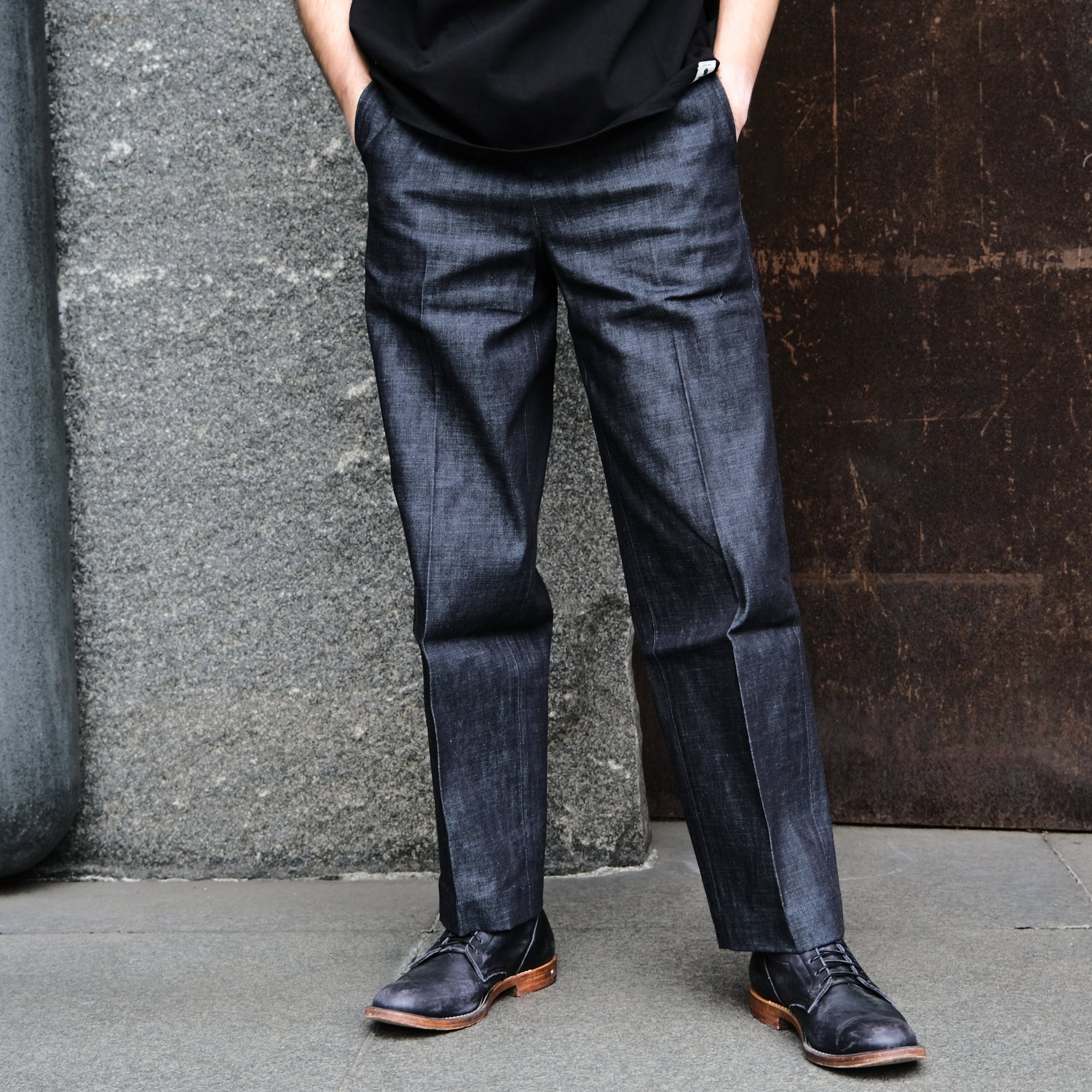 Momotaro Pleated 8oz. Selvedge Denim Trousers Momotaro Pleated 8oz. Selvedge Denim Trousers
