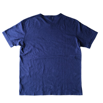 Loop & Weft Loopwheel Ribbed Cuff S/S Crewneck Tee (Navy) - Okayama Denim