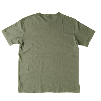 Loop & Weft Loopwheel Ribbed Cuff S/S Crewneck Tee (Olive) - Okayama Denim