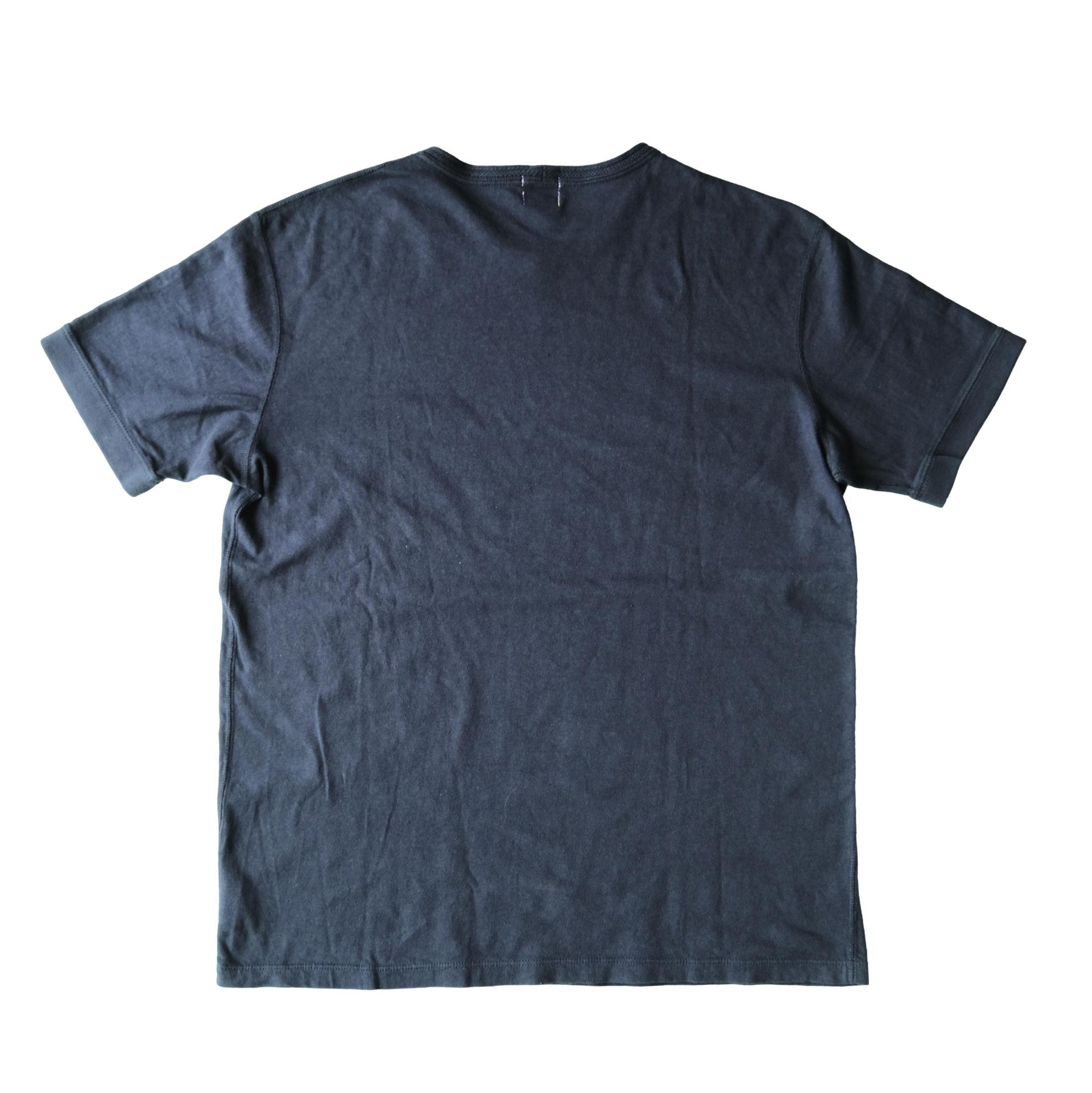 Loop & Weft Loopwheel Ribbed Cuff S/S Crewneck Tee (Black) - Okayama Denim
