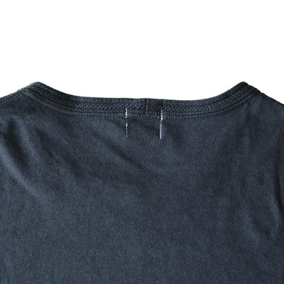 Loop & Weft Loopwheel Ribbed Cuff S/S Crewneck Tee (Black) - Okayama Denim
