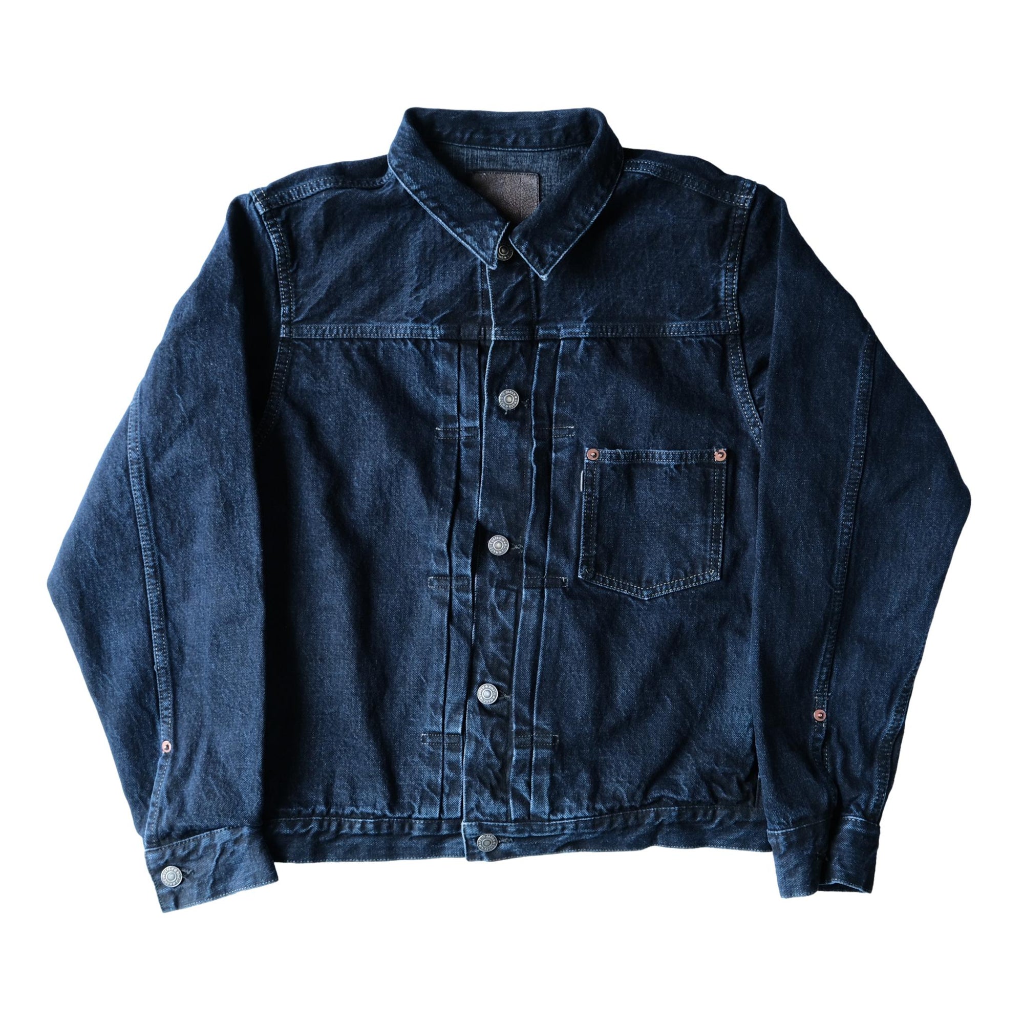 Omoto Denim Indigo Overdyed Type 1 Selvedge Jacket - Okayama Denim