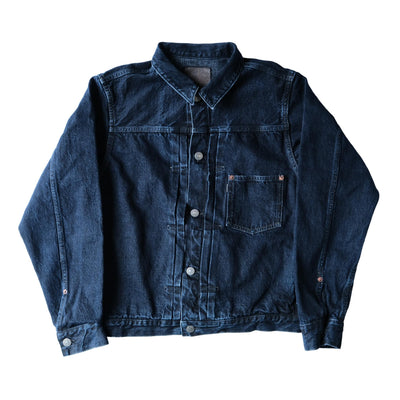 Omoto Denim Indigo Overdyed Type 1 Selvedge Jacket - Okayama Denim