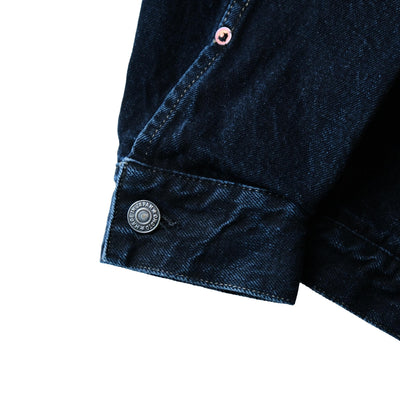 Omoto Denim Indigo Overdyed Type 1 Selvedge Jacket - Okayama Denim