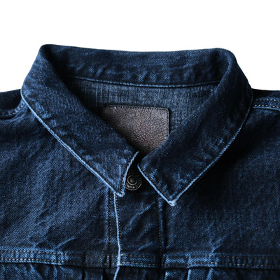 Omoto Denim Indigo Overdyed Type 1 Selvedge Jacket - Okayama Denim