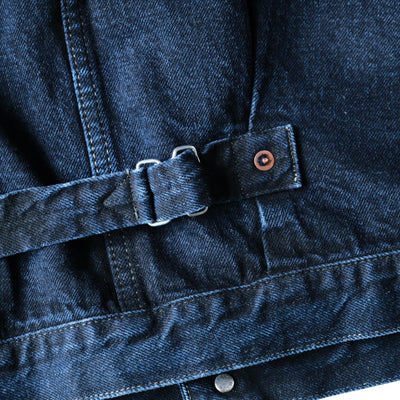 Omoto Denim Indigo Overdyed Type 1 Selvedge Jacket - Okayama Denim