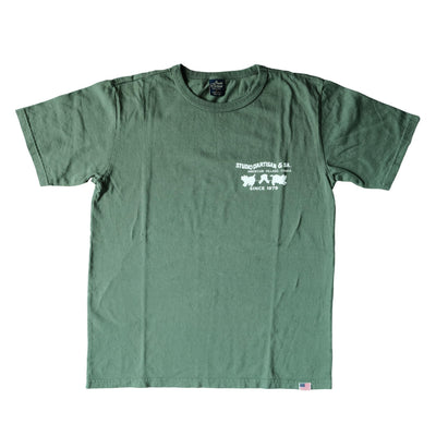 Studio D'Artisan Logo Print Tee (Green) - Okayama Denim