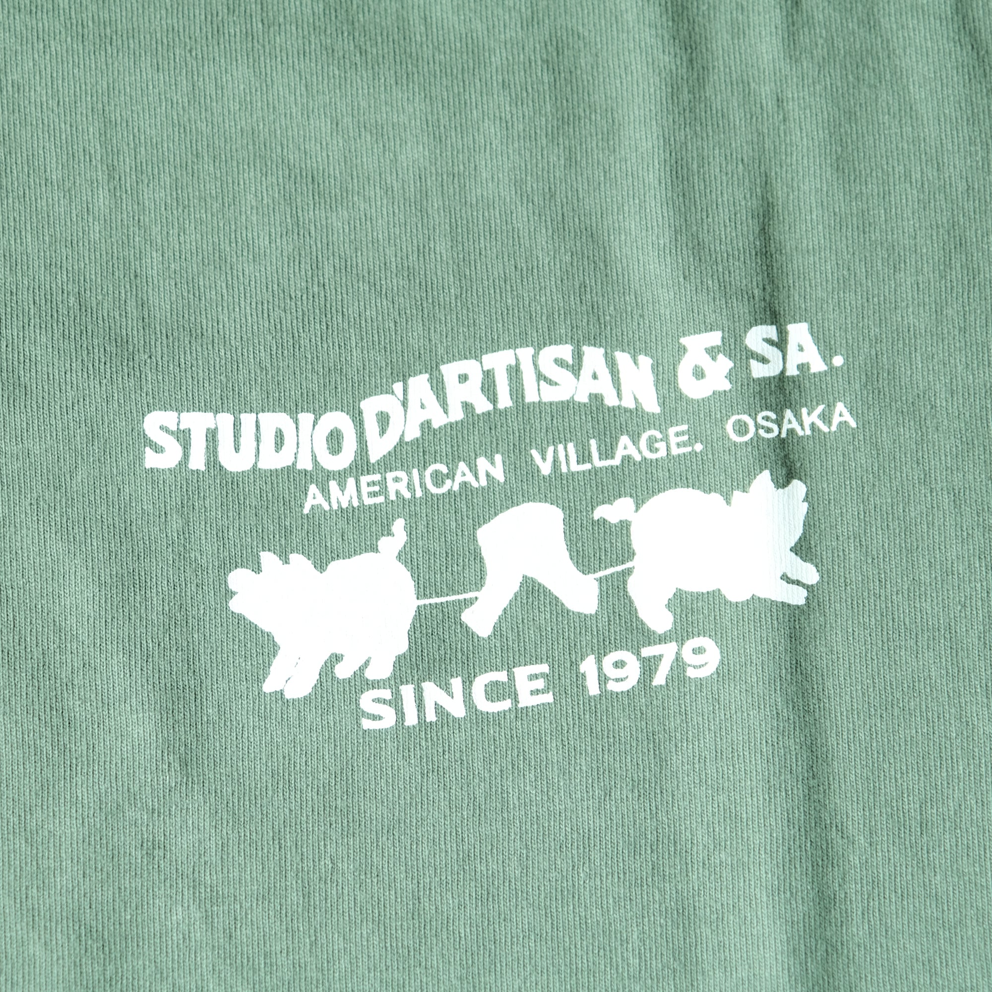 Studio D'Artisan Logo Print Tee (Green) - Okayama Denim