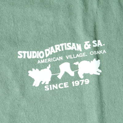 Studio D'Artisan Logo Print Tee (Green) - Okayama Denim