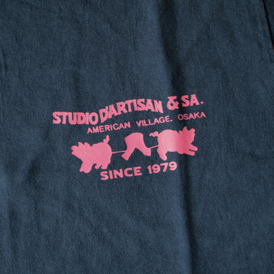 Studio D'Artisan Logo Print Tee (Navy) - Okayama Denim