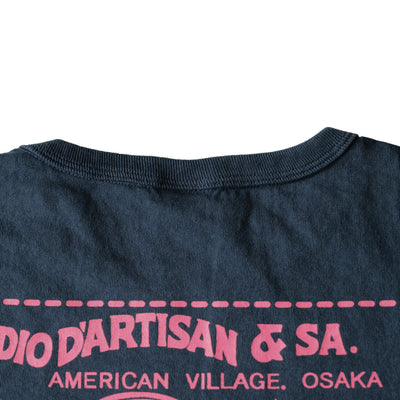 Studio D'Artisan Logo Print Tee (Navy) - Okayama Denim