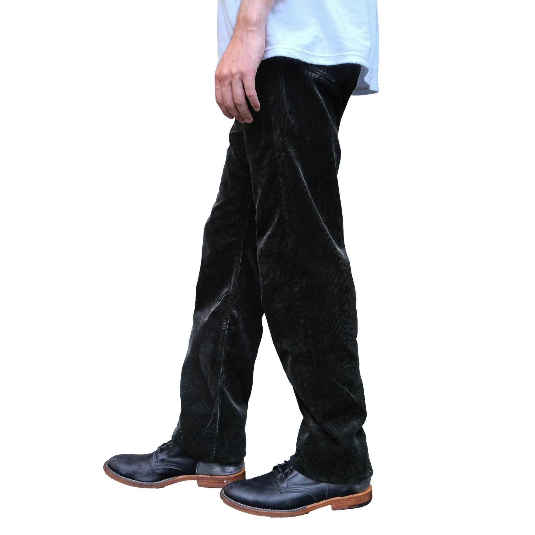 Momotaro Jumbo Corduroy Pants (Black)
