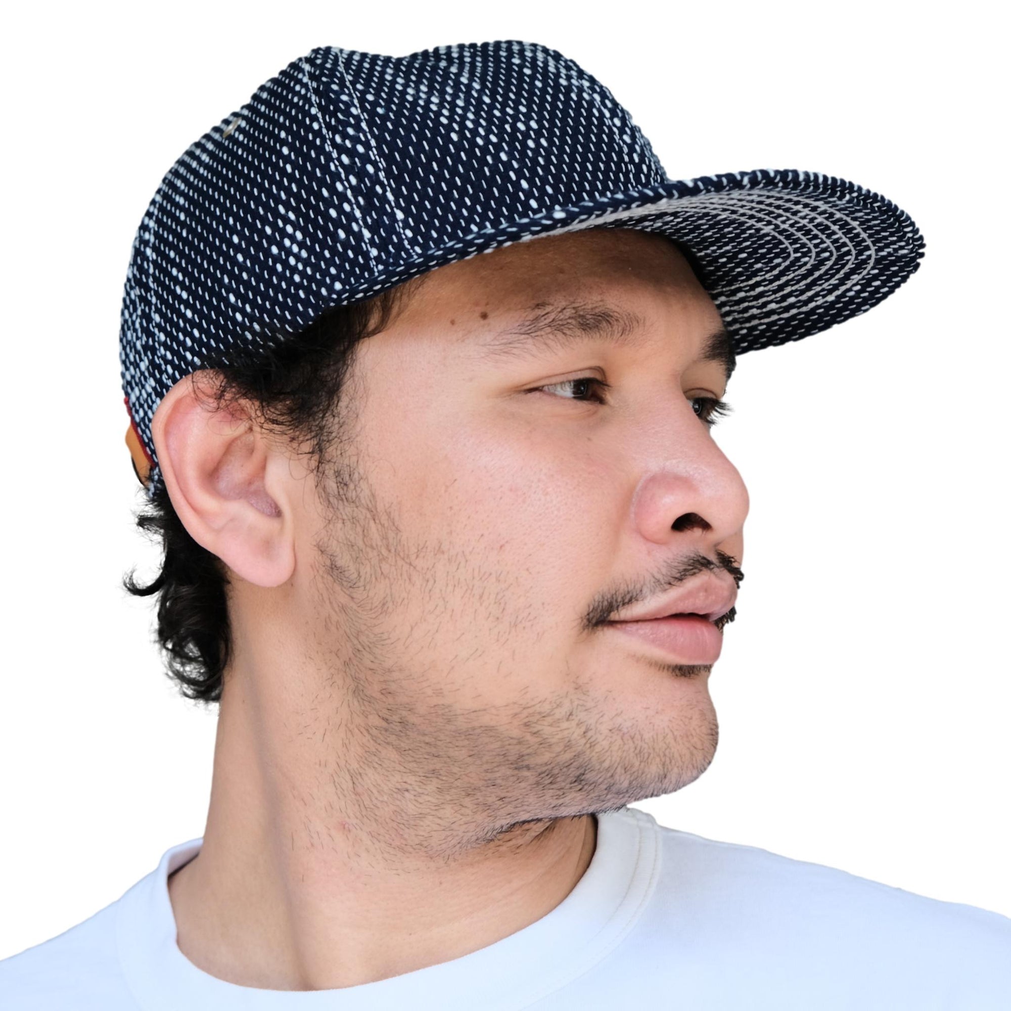 OD+PL Natural Indigo "Ame" Sashiko 6-Panel Cap - Okayama Denim