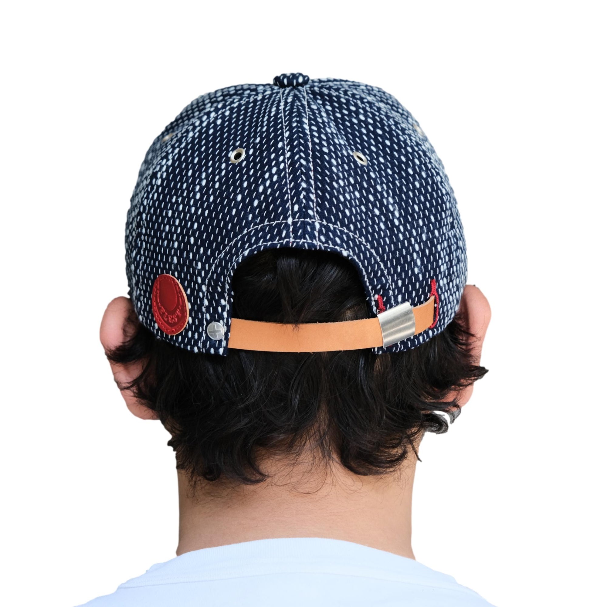 OD+PL Natural Indigo "Ame" Sashiko 6-Panel Cap - Okayama Denim