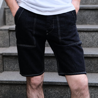 The Flat Head 12oz. Denim Baker Shorts - Okayama Denim