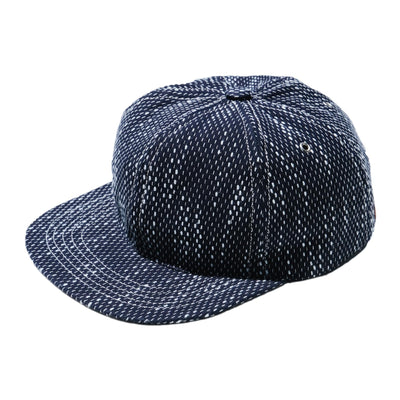 OD+PL Natural Indigo "Ame" Sashiko 6-Panel Cap - Okayama Denim