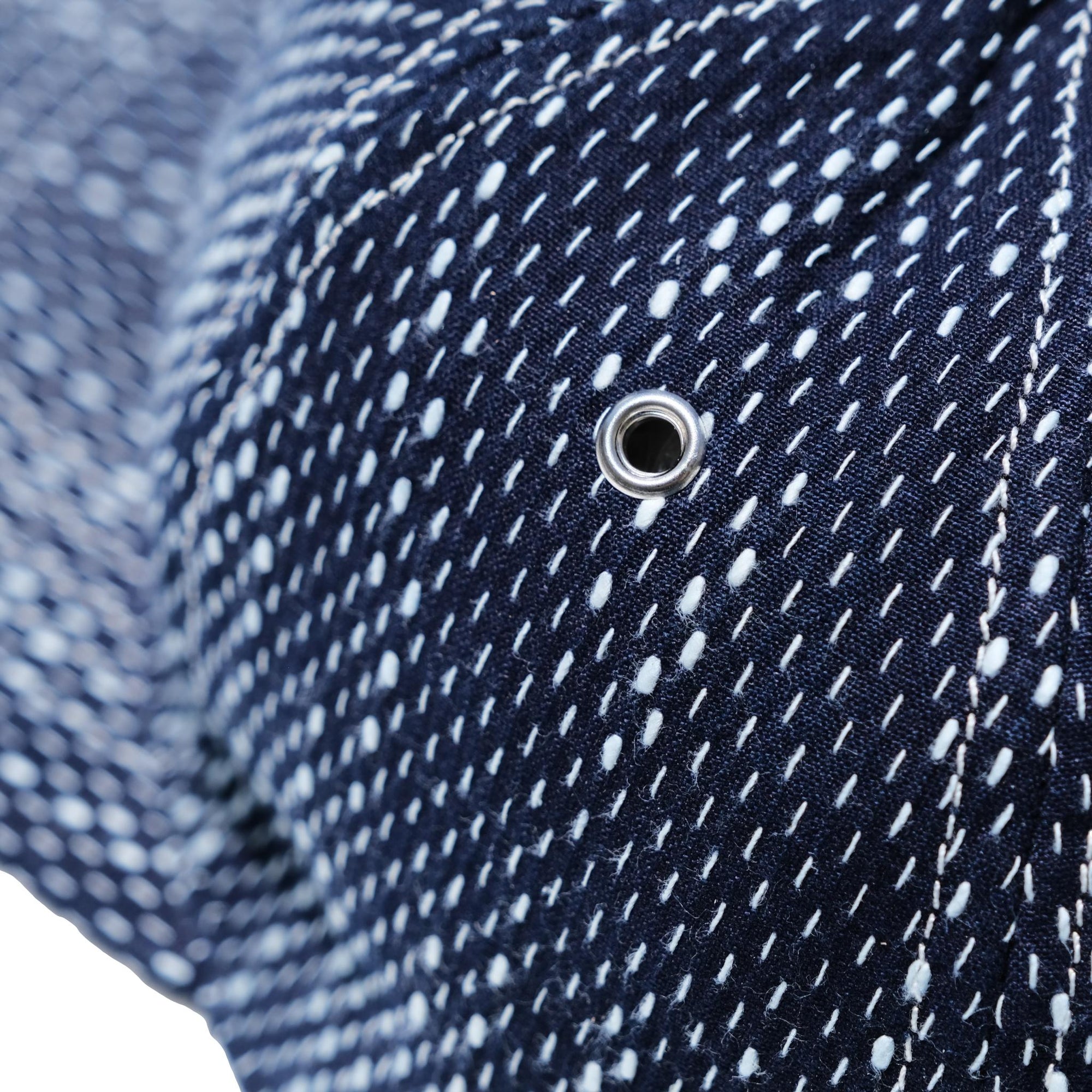 OD+PL Natural Indigo "Ame" Sashiko 6-Panel Cap - Okayama Denim