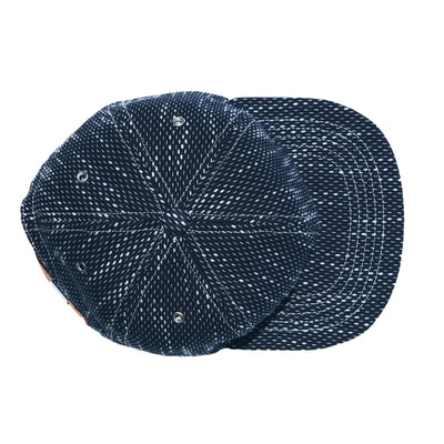 OD+PL Natural Indigo "Ame" Sashiko 6-Panel Cap - Okayama Denim