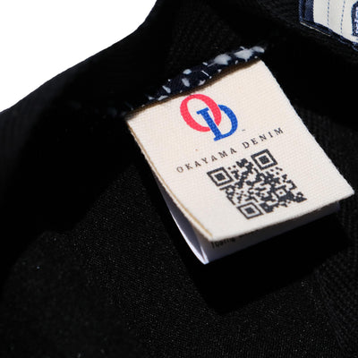 OD+PL Natural Indigo "Ame" Sashiko 6-Panel Cap - Okayama Denim