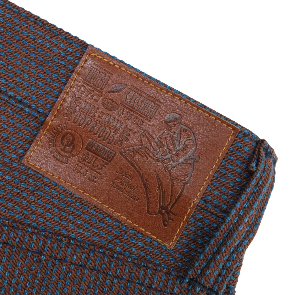 OD+PBJ Indigo x Kakishibu Sashiko Selvedge Pants (Slim Straight)