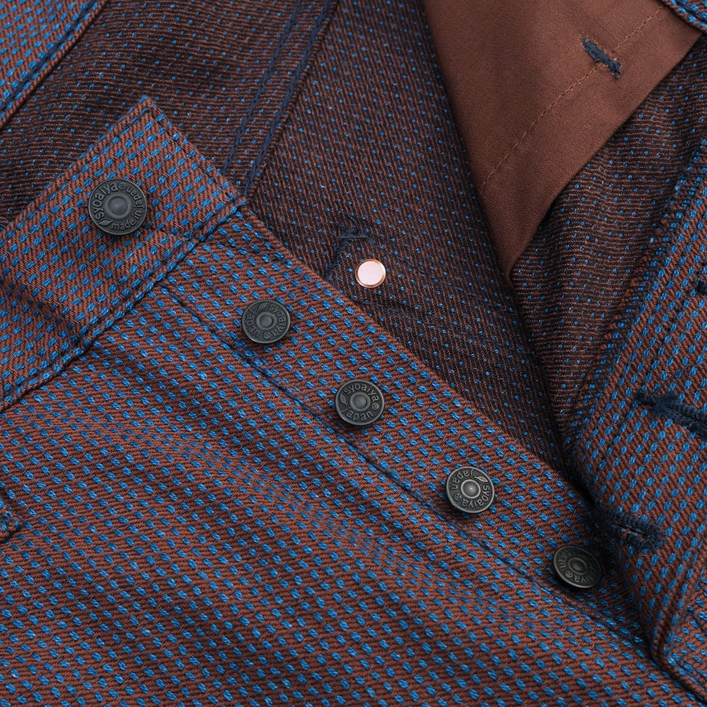 OD+PBJ Indigo x Kakishibu Sashiko Selvedge Pants (Slim Tapered)