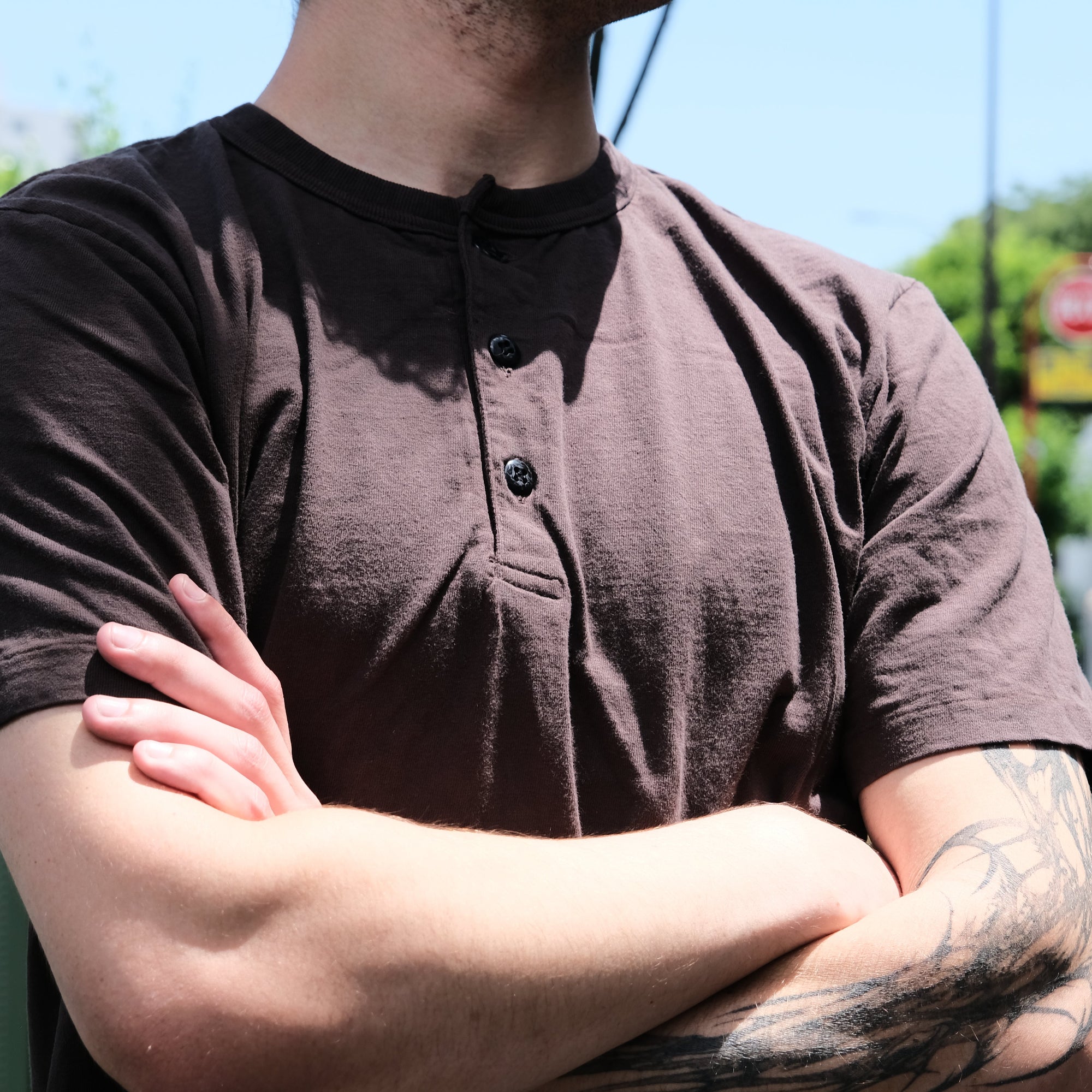 Studio D'Artisan "Ishikawadai" Henley - Okayama Denim