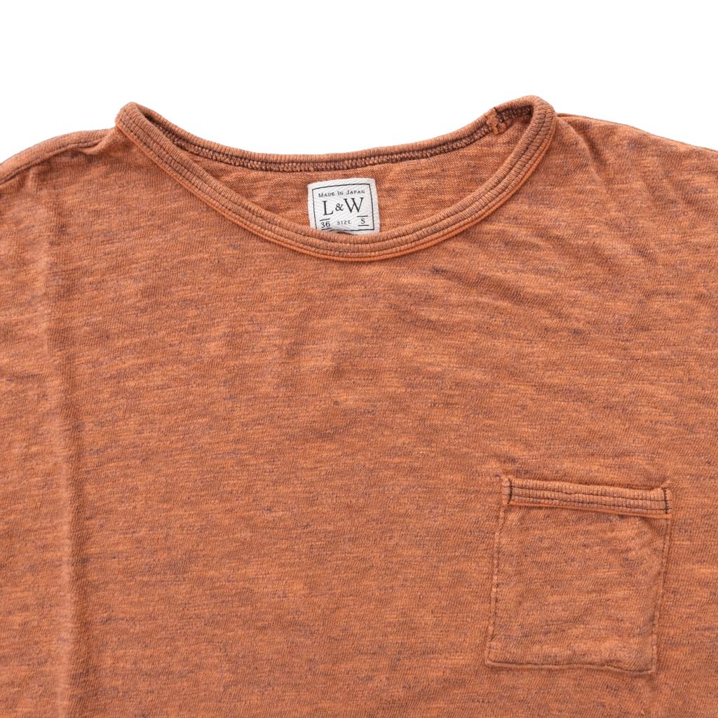 Loop & Weft Super Slub Pocket Tee (Orange)
