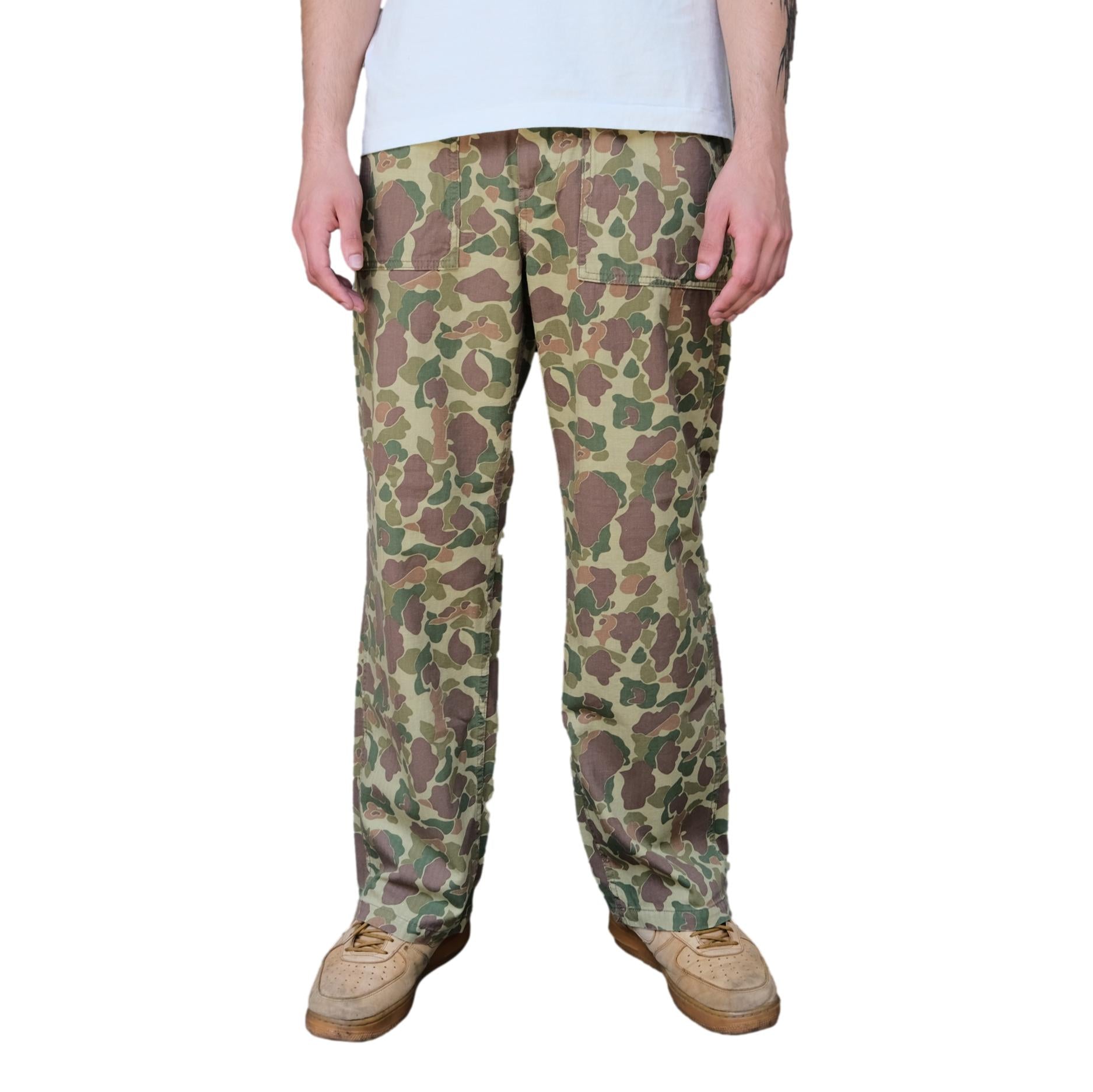 Big John "World Workers" Duck Hunter Camo Back Satin Fatigue Pants