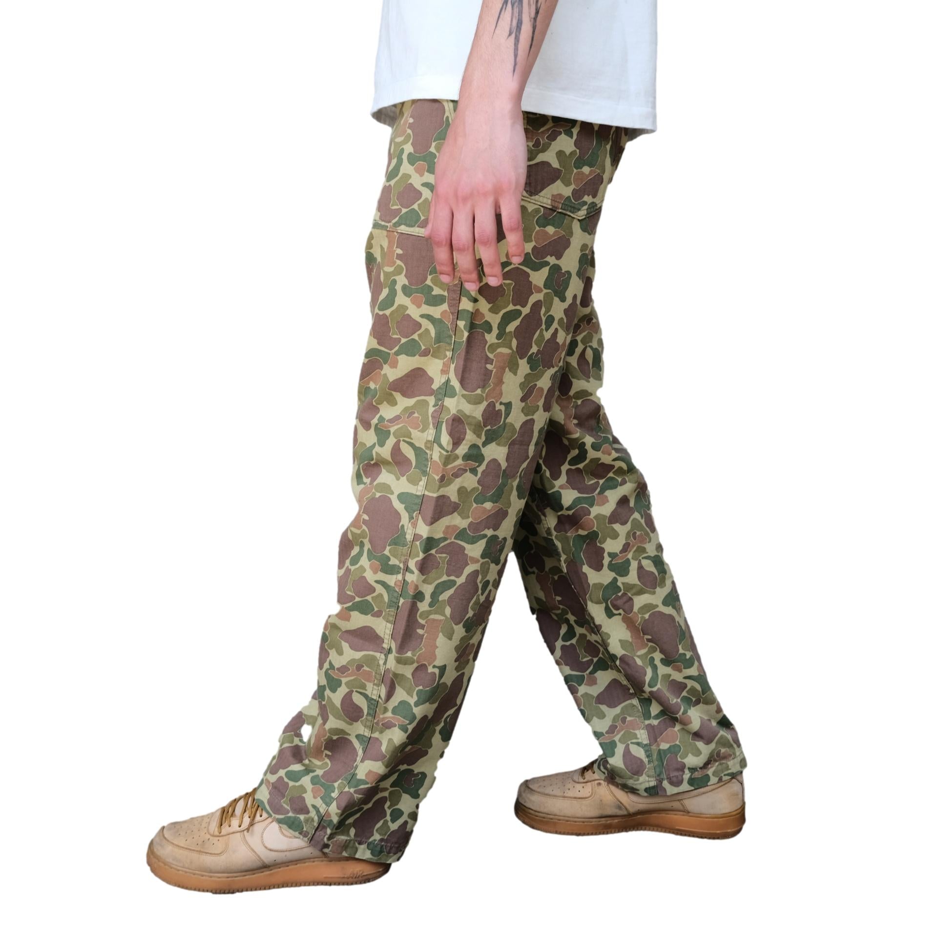 Big John "World Workers" Duck Hunter Camo Back Satin Fatigue Pants