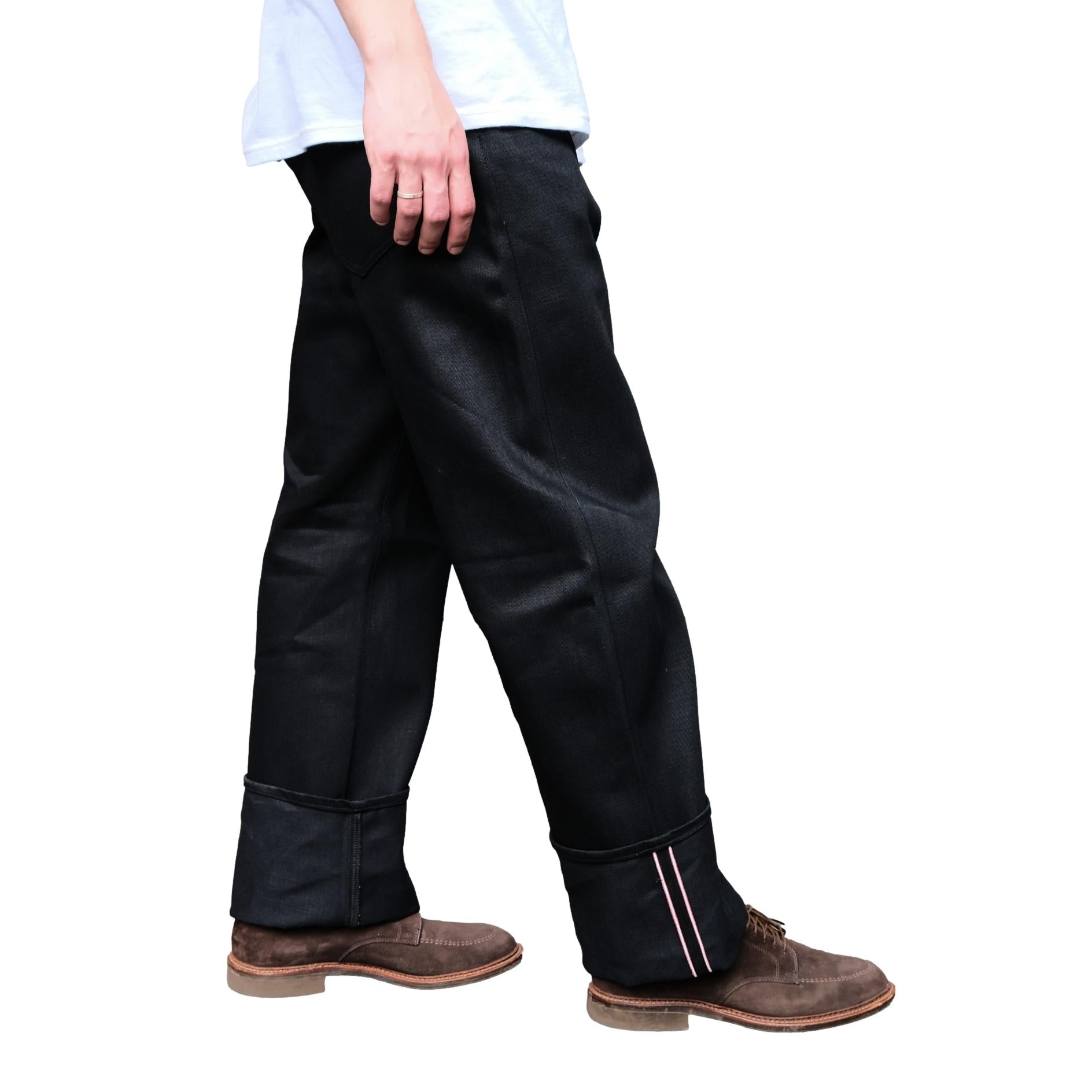 Momotaro "Standard" Black Selvedge Jeans (Wide Straight) - Okayama Denim