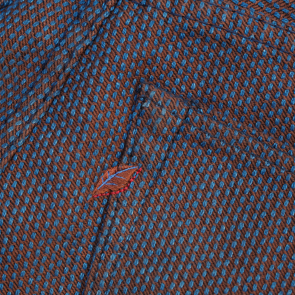 OD+PBJ Indigo x Kakishibu Sashiko Selvedge Pants (Slim Tapered)