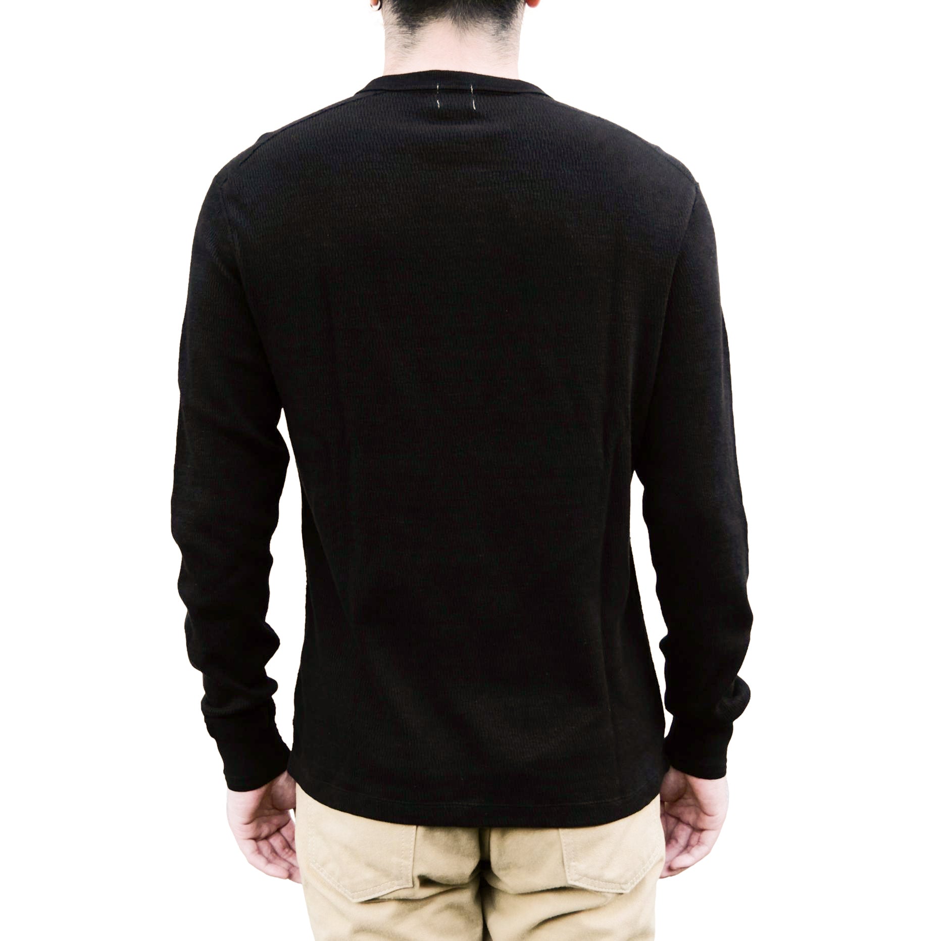 OD+LW "Kurozome" Supima Long Honeycomb Thermal Henley